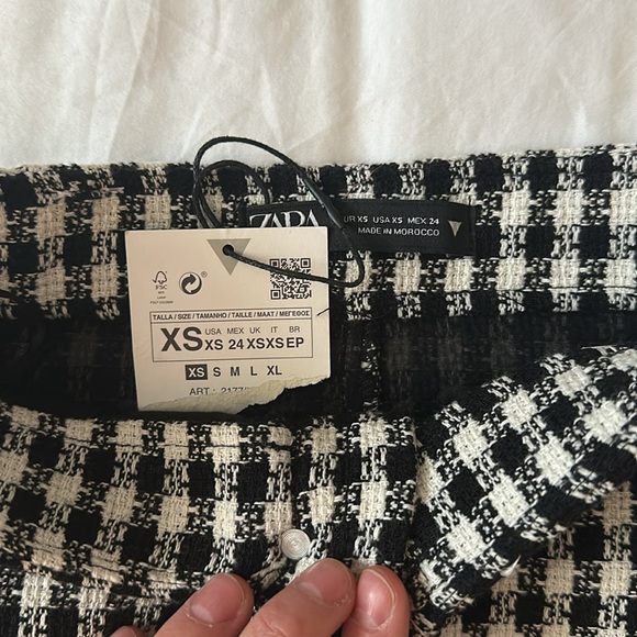 ZARA gingham mini skirt - Picture 2 of 2